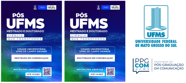 (Português do Brasil) Inscrições para seleção 2026/1 do PPGCOM/UFMS seguem até 19/12